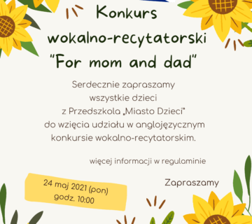 Plakat konkursu for mom and dad 360x320